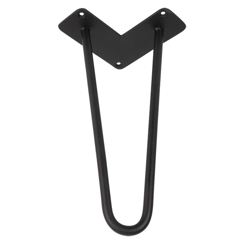 Ніжка меблева HAIRPIN Leg 2ROD Small h36см чорна структурна