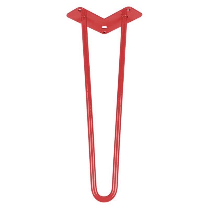 Ніжка меблева HAIRPIN Leg 2ROD Small h41см червона Ніжка меблева HAIRPIN Leg 2ROD Small h41см червона