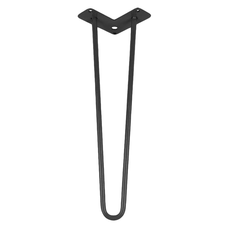 Ніжка меблева HAIRPIN Leg 2ROD Small h46см чорна структурна Ніжка меблева HAIRPIN Leg 2ROD Small h46см чорна структурна