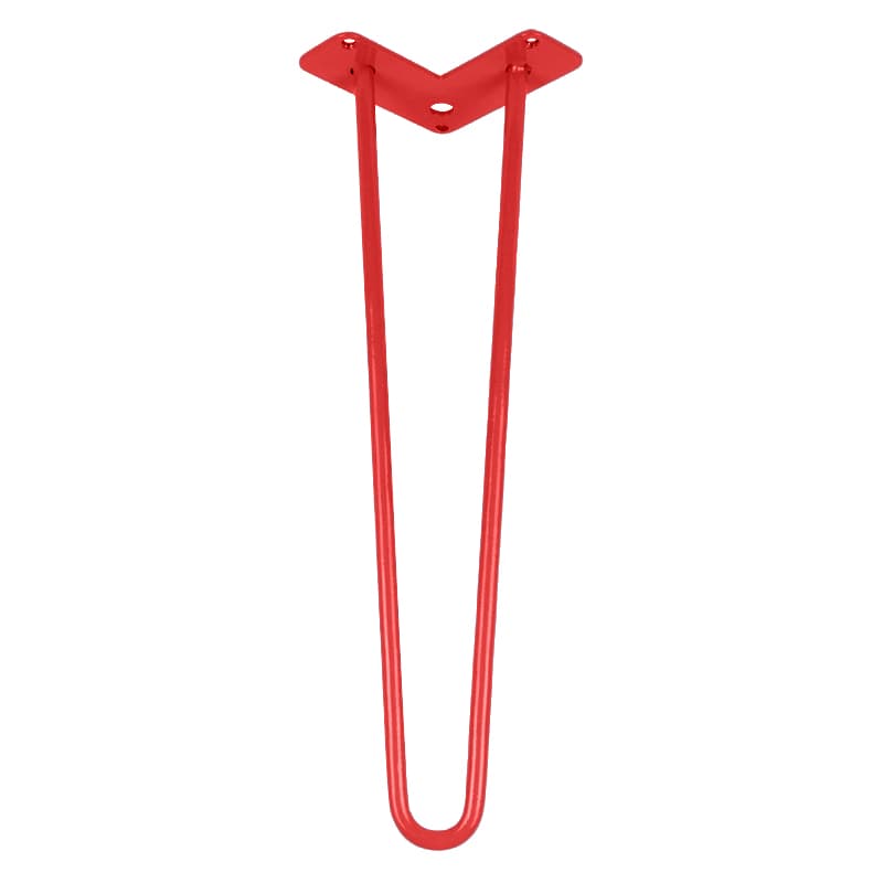 Ніжка меблева HAIRPIN Leg 2ROD Small h46см червона