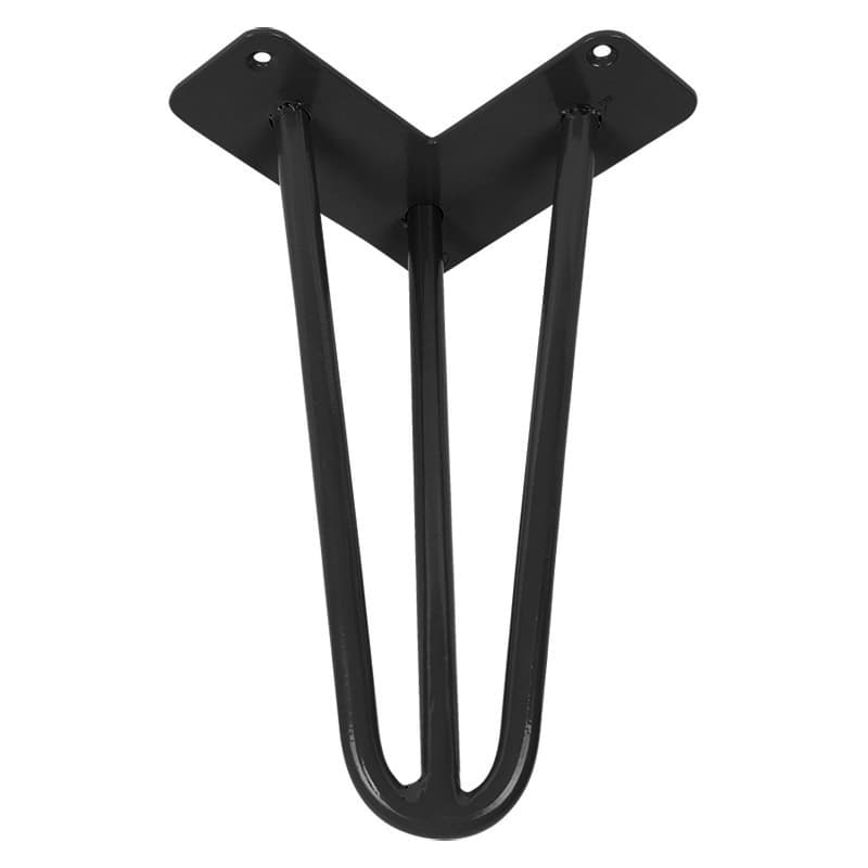 Ніжка меблева HAIRPIN Leg 3ROD Small h15см чорна глянсова Ніжка меблева HAIRPIN Leg 3ROD Small h15см чорна глянсова