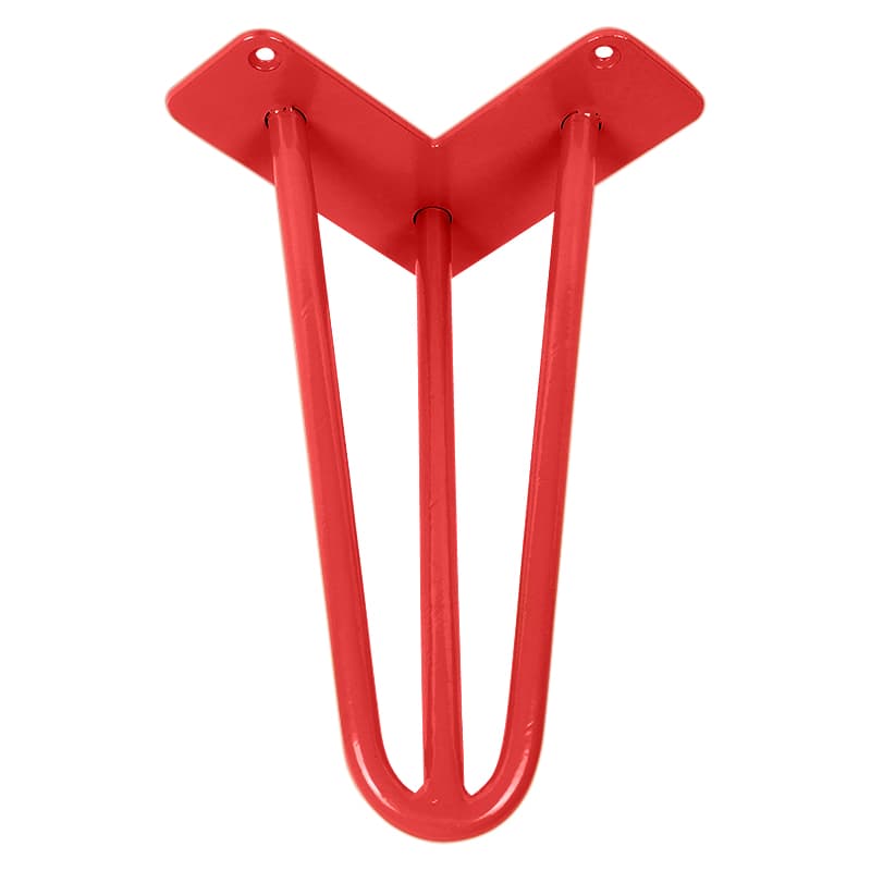 Ніжка меблева HAIRPIN Leg 3ROD Small h15см червона Ніжка меблева HAIRPIN Leg 3ROD Small h15см червона