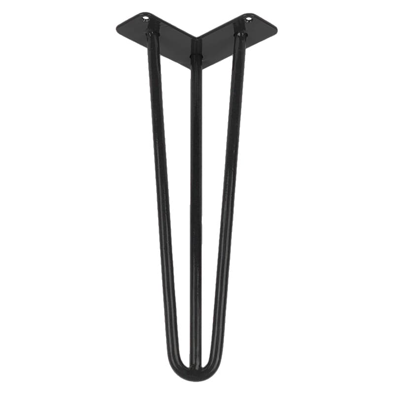 Ніжка меблева HAIRPIN Leg 3ROD Small h36см чорна структурна
