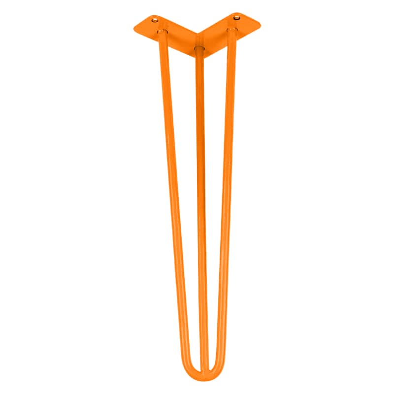 Ніжка меблева HAIRPIN Leg 3ROD Small h46см помаранчева