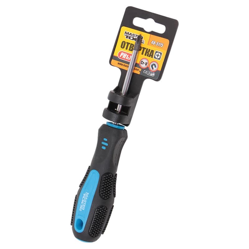 Отвёртка крестовая РН1*75 Mastertool Отвёртка крестовая РН1*75 Mastertool