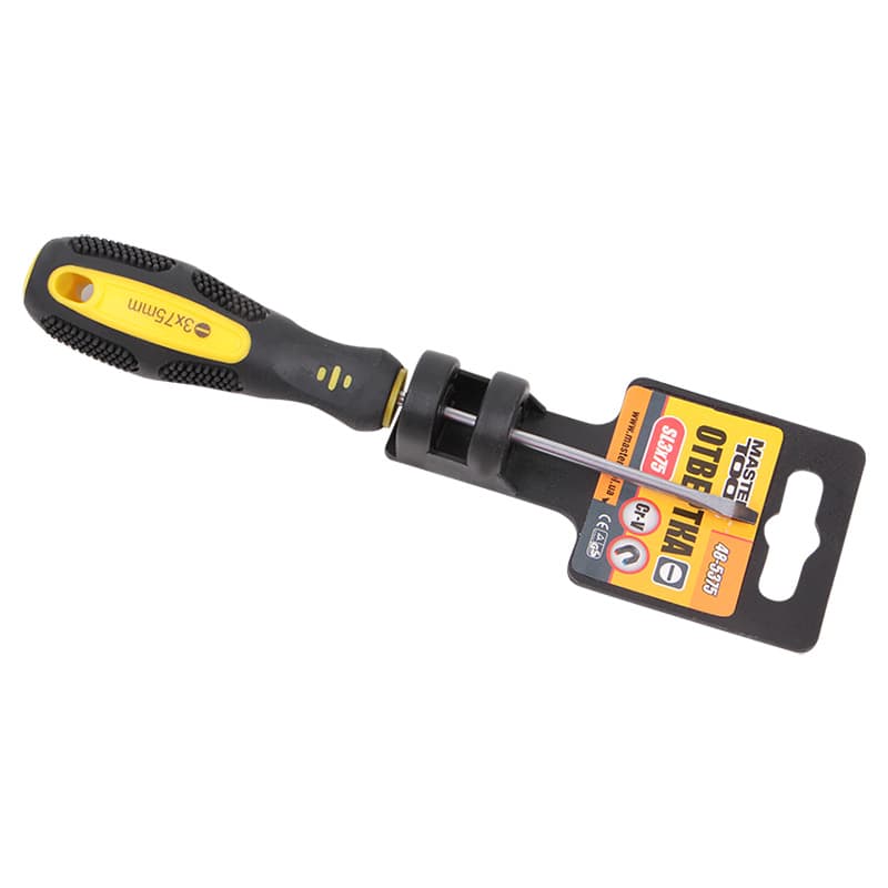 Отвёртка плоская  3* 75 Mastertool