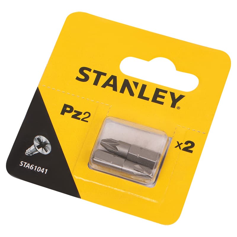 Біти Pz2, 25мм, 2шт. STA61041 Stanley Біти Pz2, 25мм, 2шт. STA61041 Stanley
