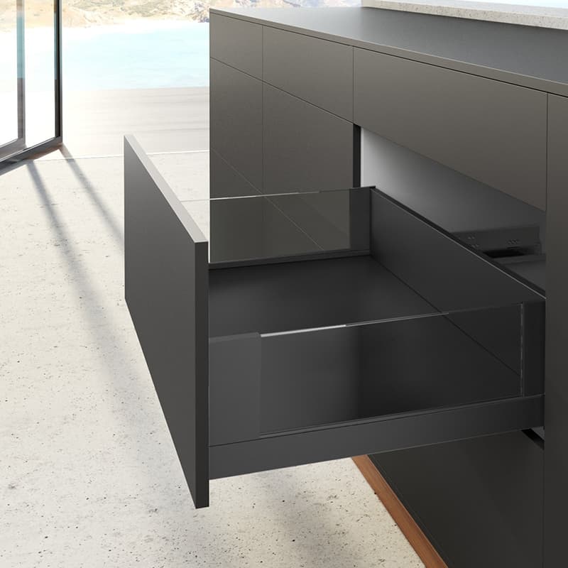 Комплект шухляди AvanTech YOU Q L=450 H=187 Inlay (скло) антрацит Hettich Комплект шухляди AvanTech YOU Q L=450 H=187 Inlay (скло) антрацит Hettich