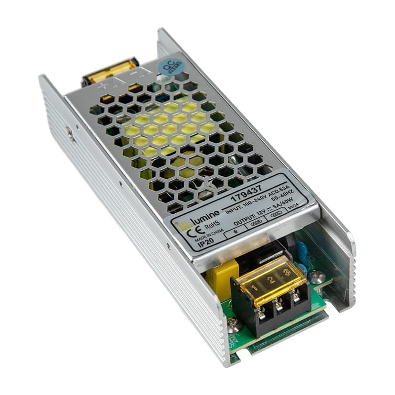 Блок питания для LED, 60W, 12V, IP20, метал. корпус