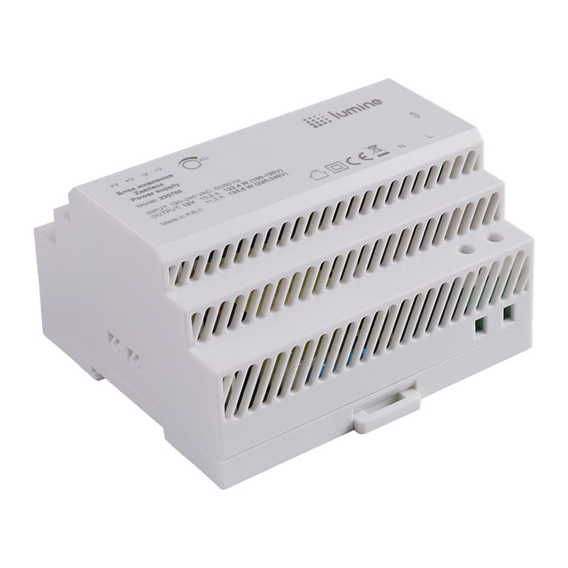 Блок живлення на DIN-рейку, 135W, 12V, IP20, пластик. корпус, Lumine