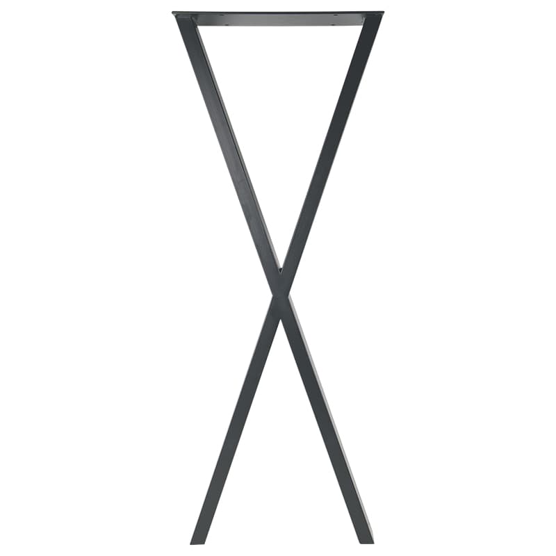 Опора для стола X бар, 400х60мм, h = 1100мм, антрацит Ral 7016 (Муар)