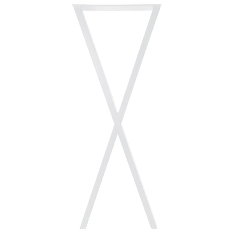Опора для стола X бар, 400х60мм, h = 1100мм, білий Ral 9003 (Муар)