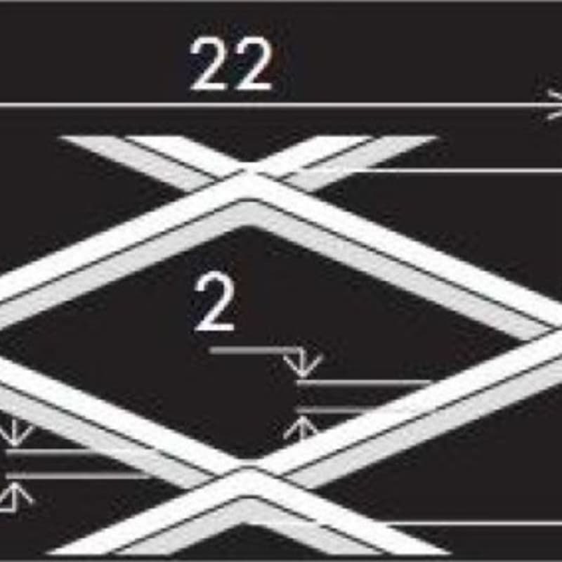 Просічно-витяжний лист 22/12x2x1,5