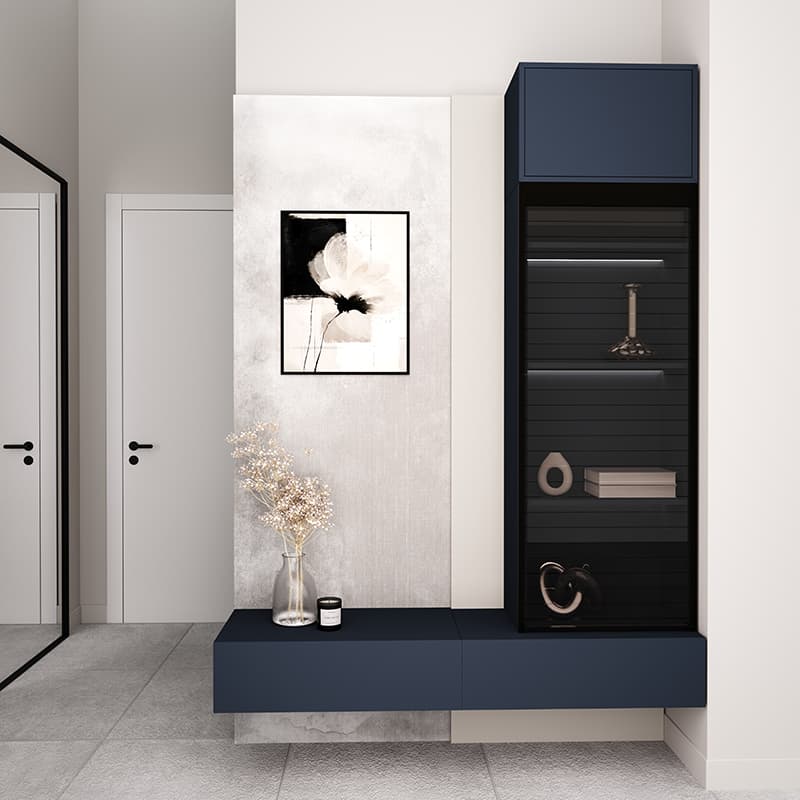 Комплект жалюзі REHAU RAUVOLET Vetro-Line Smoky 73480 (Чорний онікс 1995L) 900x1500 мм