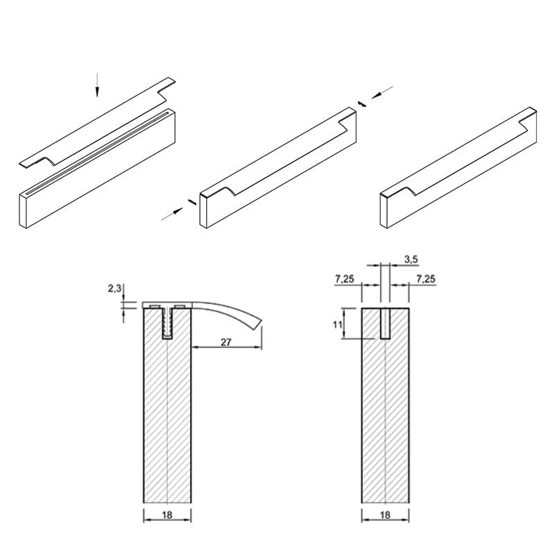 Ручка Ferro Fiori M 0011.600 білий гладкий