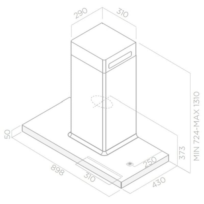 Вытяжка Купольная BIO WH/A 90 ROVERE Белая ELICA Вытяжка Купольная BIO WH/A 90 ROVERE Белая ELICA