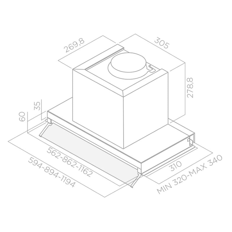 Вытяжка Встроенная BOX IN PLUS IXGL/A/60 Нерж. ELICA Вытяжка Встроенная BOX IN PLUS IXGL/A/60 Нерж. ELICA