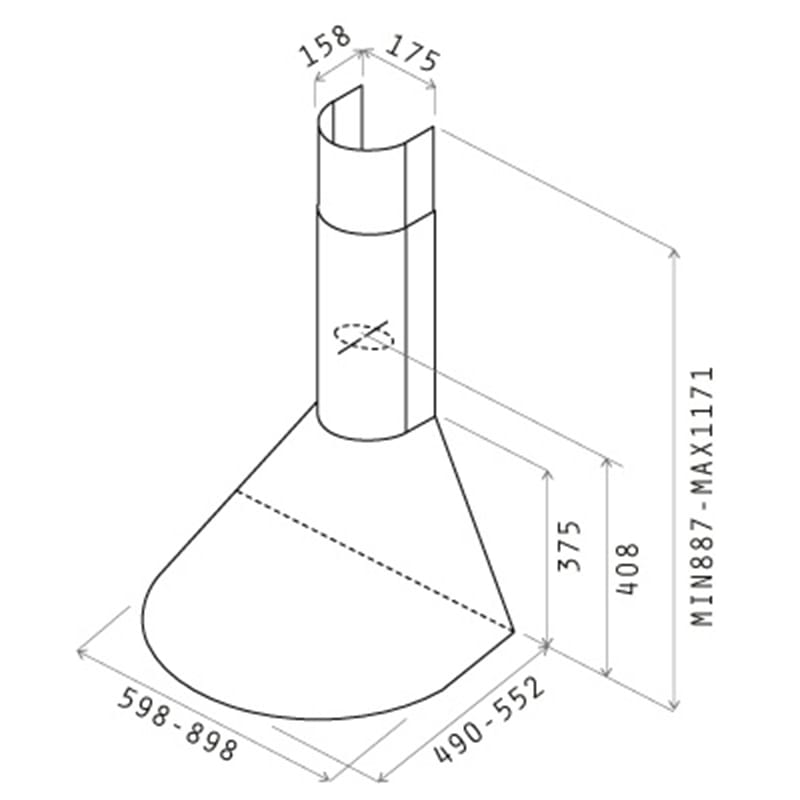Вытяжка Купольная TONDA IX F/60 Нерж. ELICA Вытяжка Купольная TONDA IX F/60 Нерж. ELICA