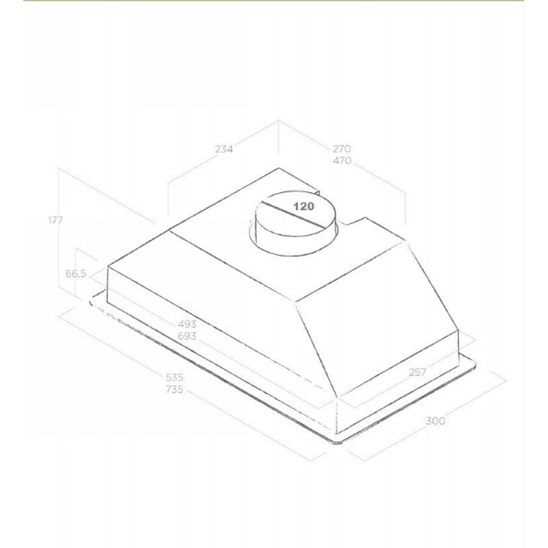 Вытяжка Встроенная CT17 GR/A/72 Серая ELICA Вытяжка Встроенная CT17 GR/A/72 Серая ELICA