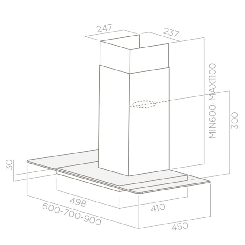 Вытяжка Купольная FLAT GLASS IX A/60 Нерж. ELICA