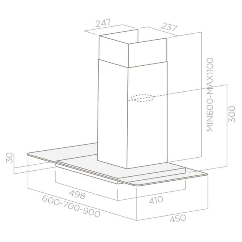 Витяжка Купольна FLAT GLASS IX A/90 Нерж. ELICA Витяжка Купольна FLAT GLASS IX A/90 Нерж. ELICA