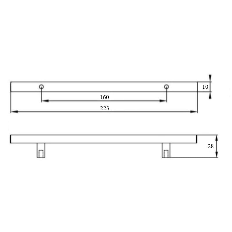 Ручка Ferro Fiori M 0200.160 чорний браш Ручка Ferro Fiori M 0200.160 чорний браш