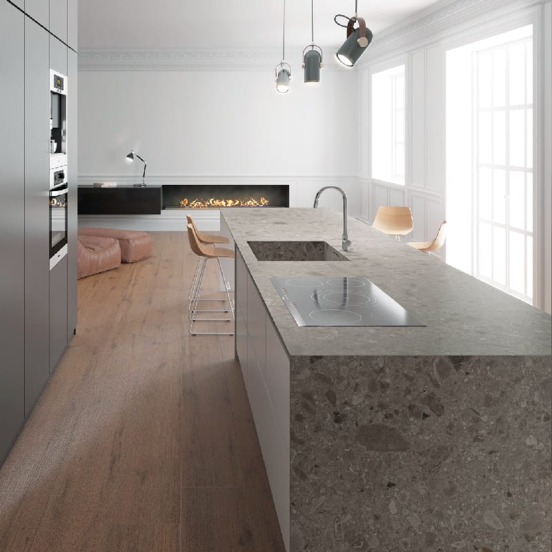 Керамогранит Inalco Iseo Gris abujardado 4 mm 3200Х1600 Керамогранит Inalco Iseo Gris abujardado 4 mm 3200Х1600