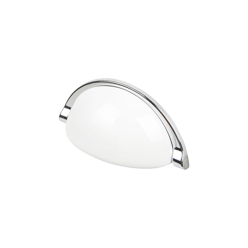Ручка Ferro Fiori CR 9007.96 хром|білий Ручка Ferro Fiori CR 9007.96 хром|білий