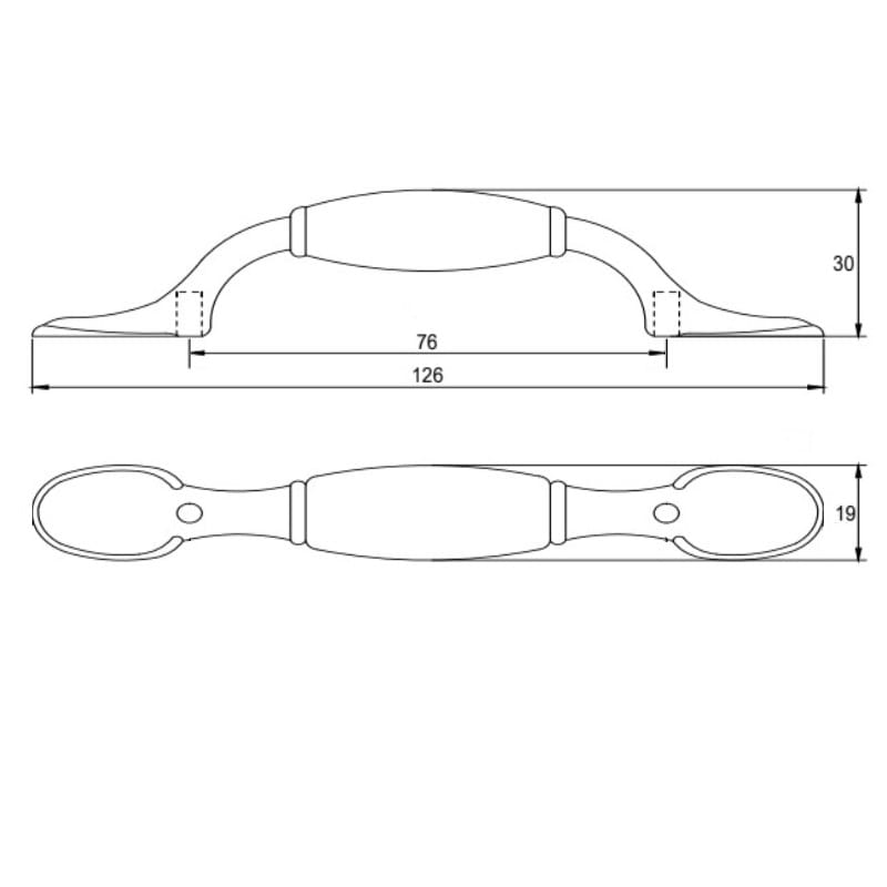 Ручка Ferro Fiori CR 9040.076.C античная бронза | laso