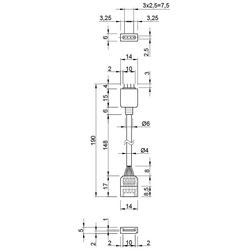 Конектор для LED-5050 RGB і RGB - контролера, пластик