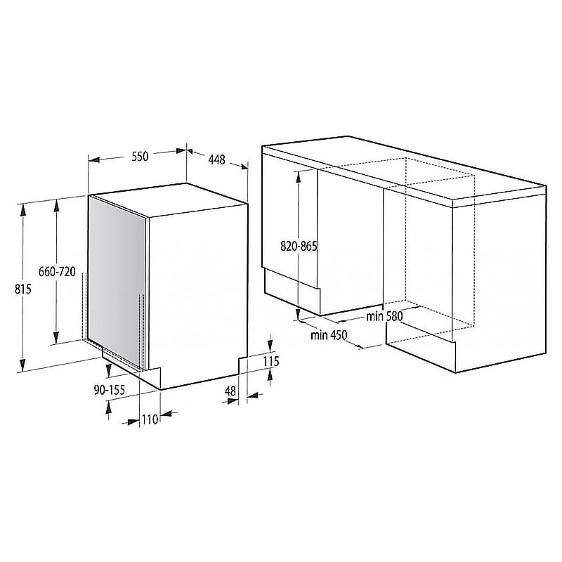 Посудомийка вбудована GV 520 E11 Gorenje Посудомийка вбудована GV 520 E11 Gorenje