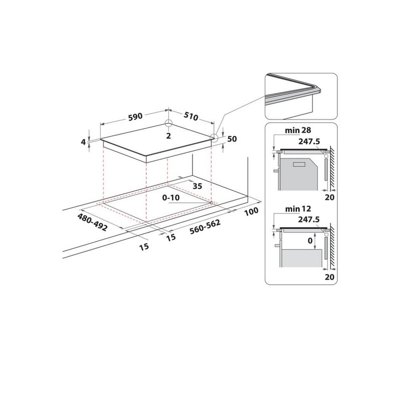 Электрическая варочная поверхность WLS5360BFW Whirlpool