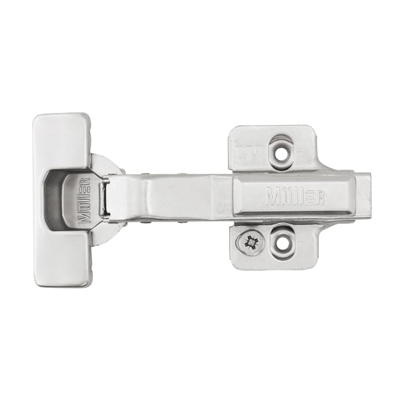 Петля Clip-On, 45°, угловая, с доводчиком, никель, 3D Muller Profi Line Петля Clip-On, 45°, угловая, с доводчиком, никель, 3D Muller Profi Line