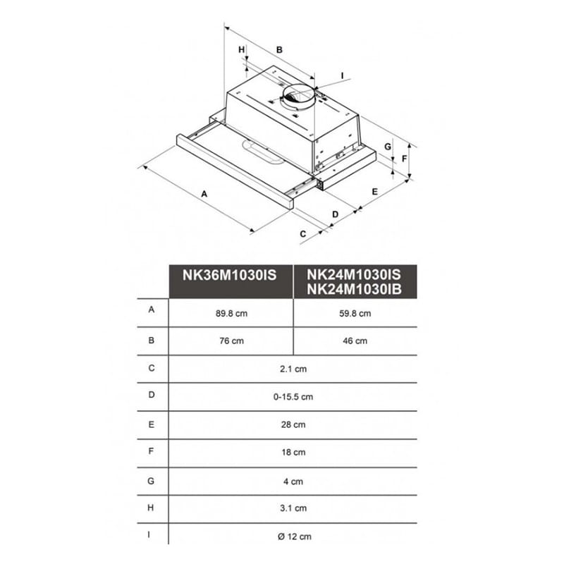 Витяжка NK24M1030IB/UR SAMSUNG