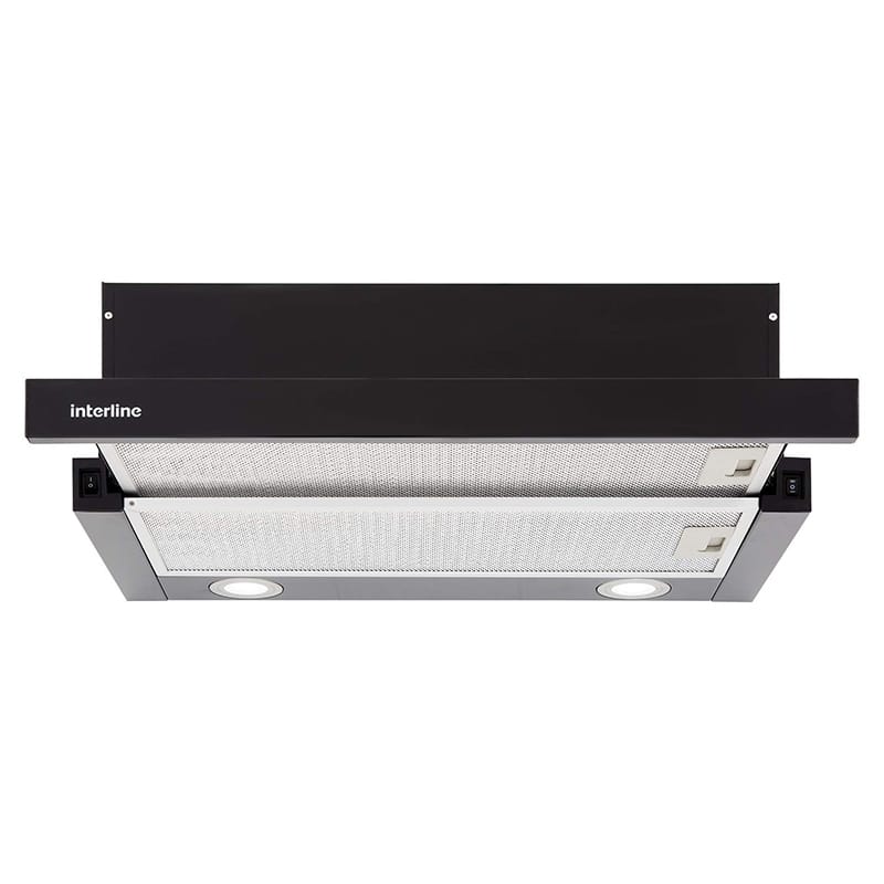 Вытяжка телескопическая SLIM BL A/60/2/T 600мм черная INTERLINE Вытяжка телескопическая SLIM BL A/60/2/T 600мм черная INTERLINE