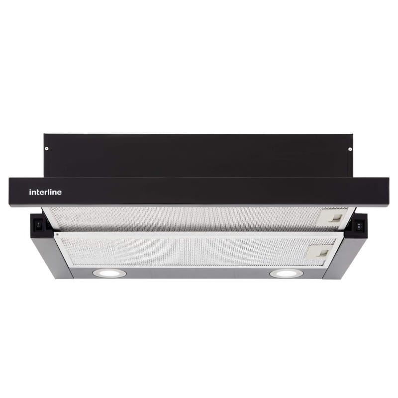 Вытяжка телескопическая DELI BL A/60/2/T 600мм черная Interline