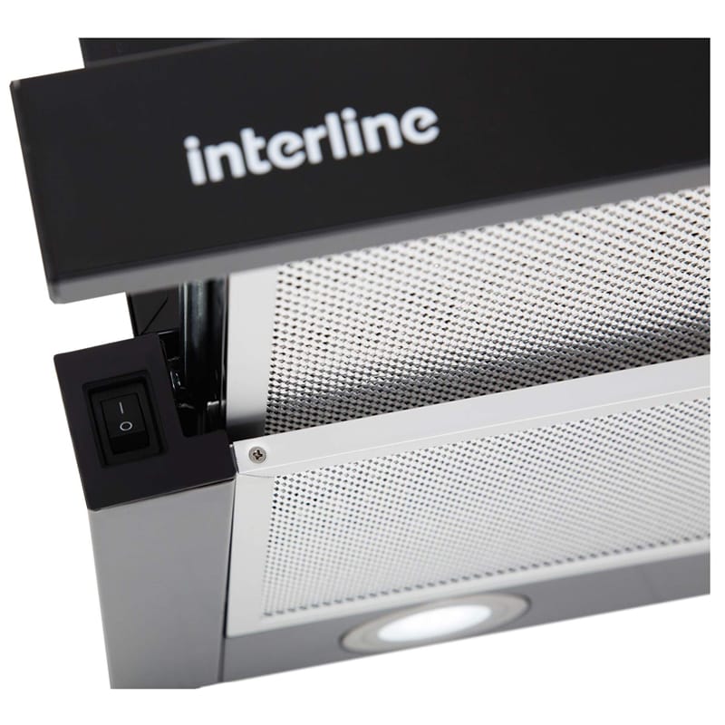 Вытяжка телескопическая DELI BL A/60/2/T 600мм черная Interline