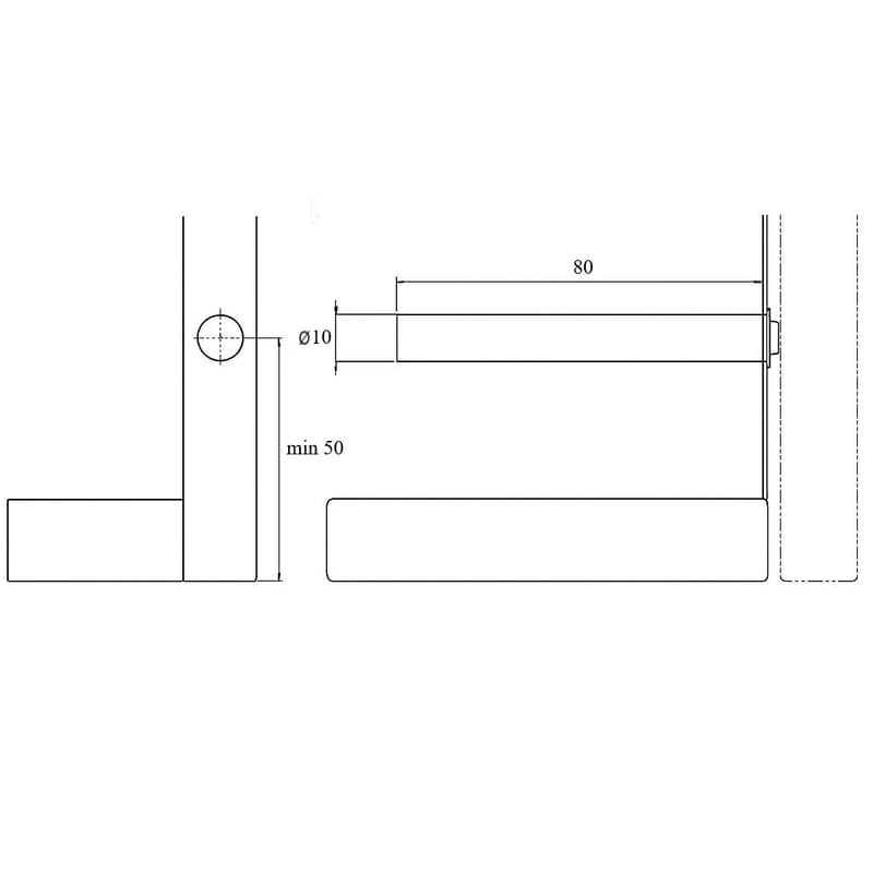 Выталкиватель врезной PushOpen Standart белый Muller Выталкиватель врезной PushOpen Standart белый Muller