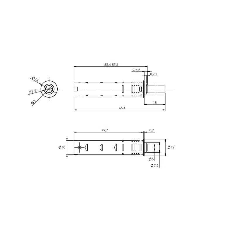 Механизм P2O PIN, антрацит, врезной, короткий ход (9089627) Hettich