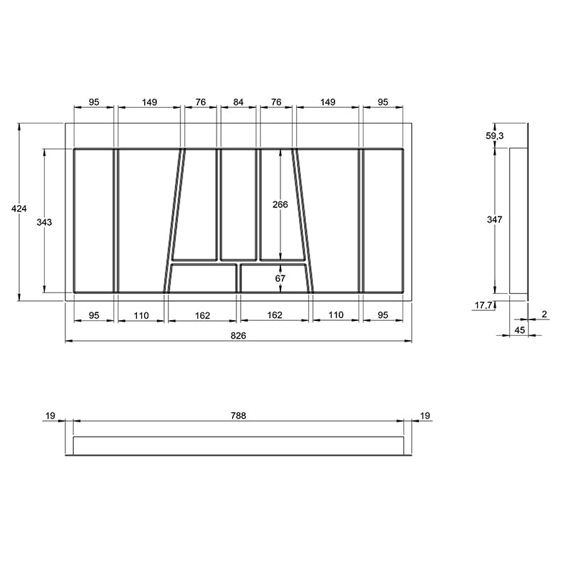 Організація OrgaTray 740 біла, пластик L=450 W=900 AvanTech YOU (9302739) Hettich Організація OrgaTray 740 біла, пластик L=450 W=900 AvanTech YOU (9302739) Hettich