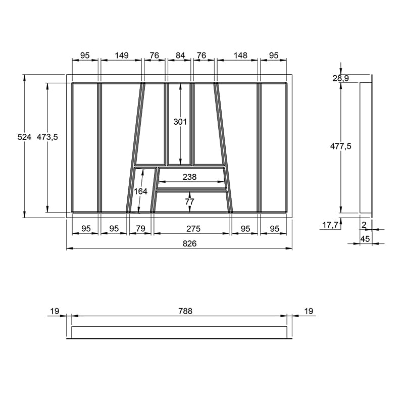 Организация OrgaTray 740 белая, пластик L=550мм W=900мм AvanTech YOU (9302757) Hettich Организация OrgaTray 740 белая, пластик L=550мм W=900мм AvanTech YOU (9302757) Hettich