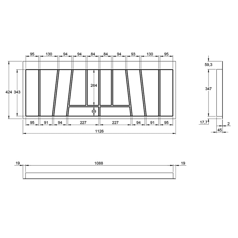 Організація OrgaTray 740 антрацит, пластик L=450 W=1200 AvanTech YOU (9302768) Hettich Організація OrgaTray 740 антрацит, пластик L=450 W=1200 AvanTech YOU (9302768) Hettich