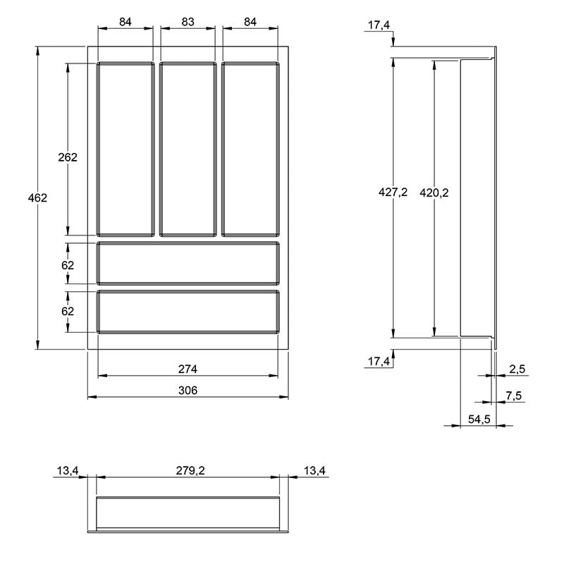 Організація OrgaTray 480 срібло, пластик L=470 W=400 Atira (9202814) Hettich Організація OrgaTray 480 срібло, пластик L=470 W=400 Atira (9202814) Hettich