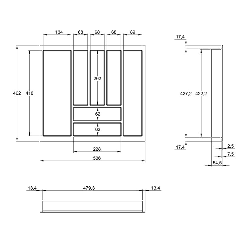 Організація OrgaTray 480 біла, пластик L=470 W=600 Atira (9202822) Hettich Організація OrgaTray 480 біла, пластик L=470 W=600 Atira (9202822) Hettich