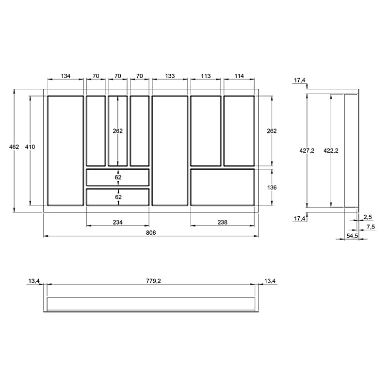 Организация OrgaTray 480 белая, пластик L=470мм W=900мм Atira (9202823) Hettich Организация OrgaTray 480 белая, пластик L=470мм W=900мм Atira (9202823) Hettich