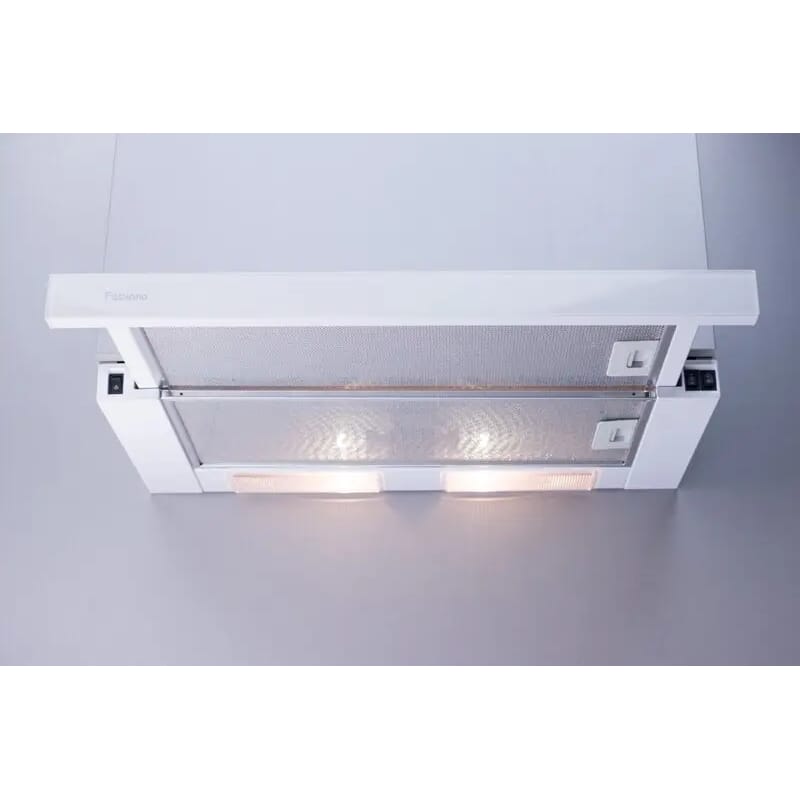 Вытяжка телескопическая белая Slim 60см Lux Glass Fabiano
