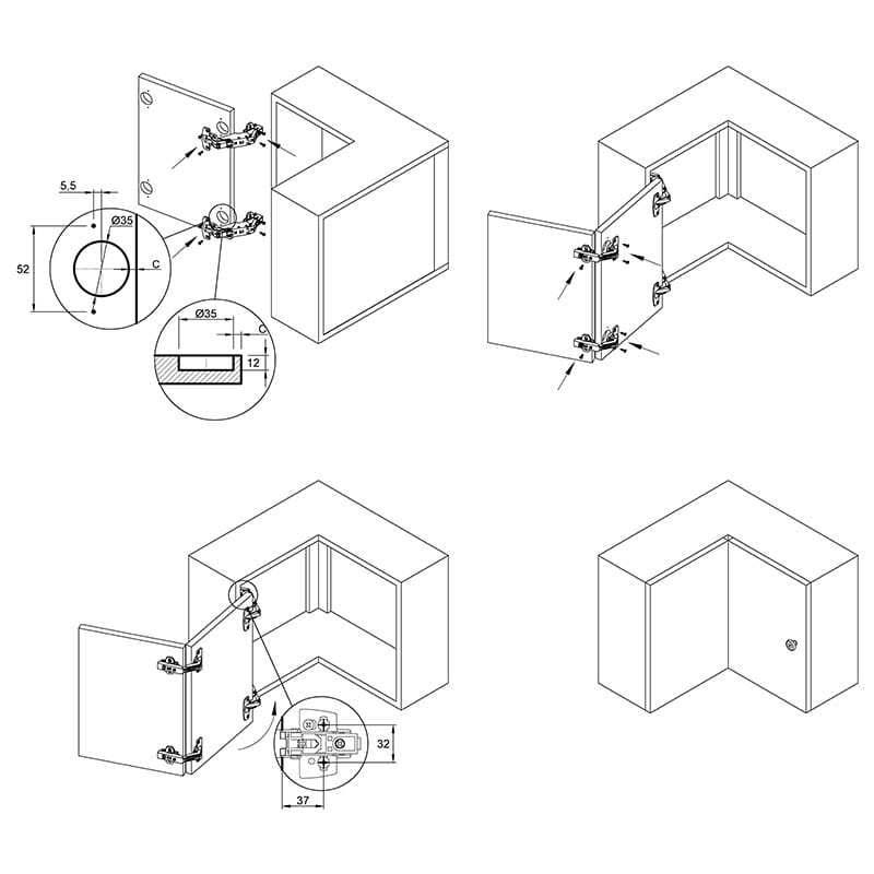 Петля Clip-on, 165°, Sensys 8687, накладная, без пруж., трансформер, никель (9099660) Hettich Петля Clip-on, 165°, Sensys 8687, накладная, без пруж., трансформер, никель (9099660) Hettich