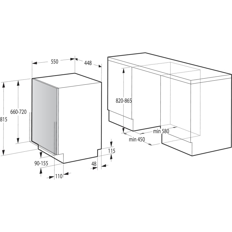 Посудомойка встраиваемая GV 520 E10 Gorenje Посудомойка встраиваемая GV 520 E10 Gorenje