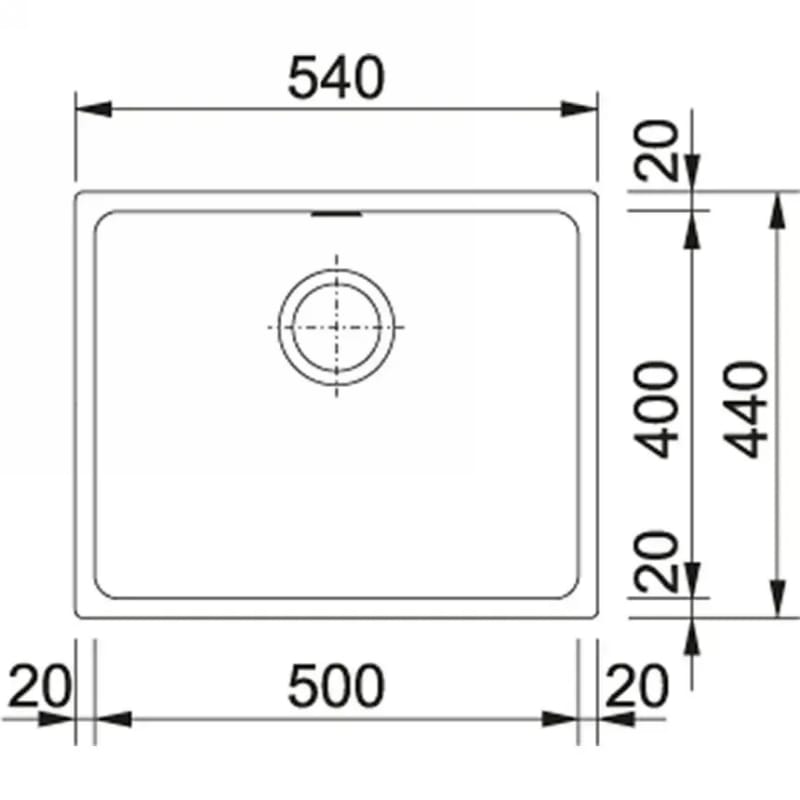 Мийка з сифоном граніт KBG 110-50 мигдаль (мпс) Franke (125.0502.863) уцінка