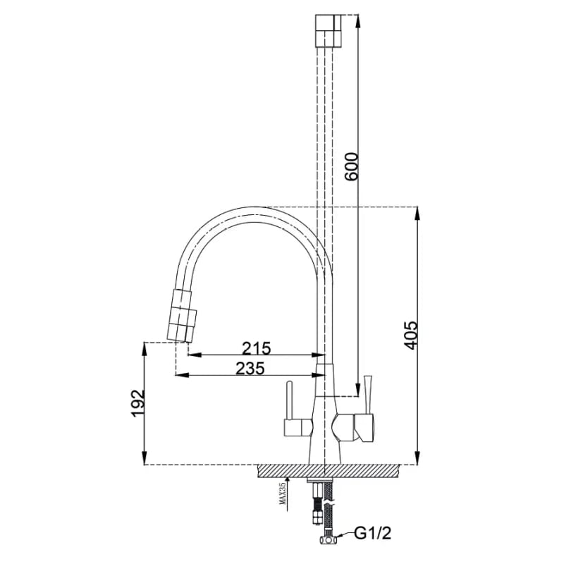 Смеситель FKM 3121 Flex Chrome Fabiano
